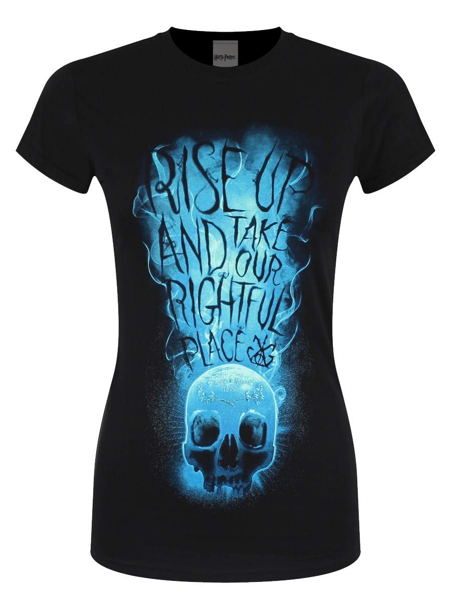 Fitted-T-Shirt-Women-S-Rise-Up-Black