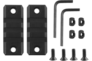 Ranstac Picatinny Rail Weaver Adattatore Montaggio Airsoft Polymer Picatinny Rail CJ/YGDG-01 (M, 3-Slot, 2 Groups)