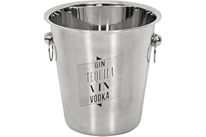 Cook Concept Bottle Secchio per Bottiglie, Acciaio Inossidabile, Grigio, 22,40 x 22,40 x 21 cm