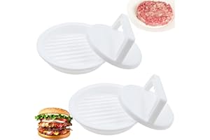QUSMEIYICI 2 Pack Burger Press Patty Makers, Burger Mold Rings Easy Release Hamburger Patty Press, Burger Meat Sausage Beef Makers Mold Kitchen Gadgets for Grilling