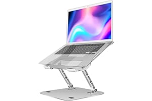 Xunpuls Stojak na laptopa na biurko, regulowana wysokość stojak na laptopa, ergonomiczny stojak na komputer, aluminiowy, przenośny stojak na laptopa, uchwyt do MacBook Air Pro, wszystkie notebooki 10-17 cali