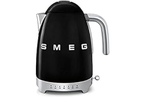 Smeg KLF04BLUK Variable Temperature Kettle 3D Logo Black