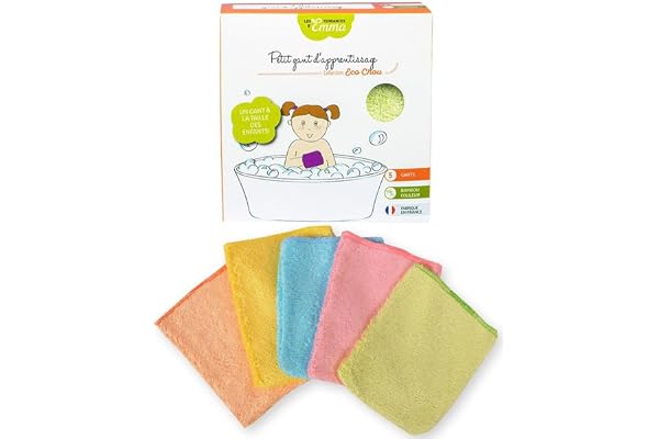 Les Tendances D Emma Lot de 5 petits gants d'apprentissage en Bambou bio