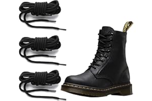 REALJOY 3 pary okrągłych sznurowadeł, Ø ok. 4 mm, bardzo odporne na rozerwanie, 120 cm, czarne, elastyczne sznurowadła do butów trekkingowych, butów roboczych i trekkingowych, czarny