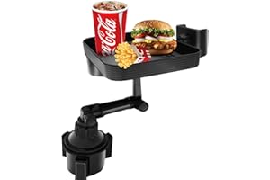 KDFALO Getränkehalter Auto Tisch Tablett,Auto Tisch 360° Verstellbares,Auto Tisch&handyhalterung Auto becherhalter 3 in 1,Universel Auto Getränkehalter Tisch Snacktablett,becherhalter Auto Organizer