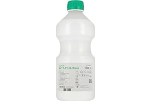 B. BRAUN B BRAUN - NaCl 0.9% - 1 Liter - Isotonische Physiologische Kochsalzlösung - kochsalzlösung baby 1L - Kochsalzlösung Wundreinigung - Saline Solution Lösung für die Nasen Augen - Steril