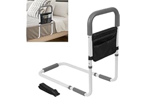 OUUTMEE 3-stopniowa pomoc w prostowaniu, regulowana wysokość, z torbą do przechowywania, uchwyt do łóżka, pomoc osobom starszym w wstawaniu i leżeniu