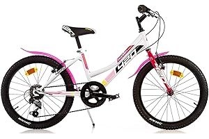 BICICLETTA DINO BIKES BIMBA MISURA 20 MTB AURELIA BAMBINA ART. 420D 6V (BIANCO ROSA)