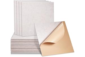 PAAUZOENG 12 pannelli acustici quadrati autoadesivi, isolamento acustico fonoassorbente ad alta densità per pareti, pannelli fonoassorbenti per soffitti, legno e porte, 30 x 30 x 0,9 cm, colore peli di cammello