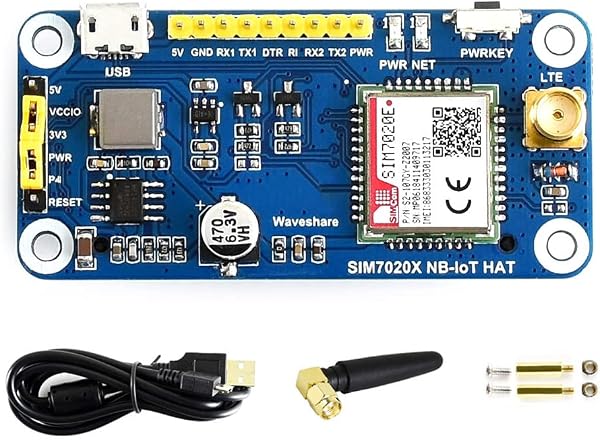 Waveshare NB-IoT Hat for Raspberry Pi and Jetson Nano Based on SIM7020E B1/B3/B5/B8/B20/B28 Bands for Europe Asia Africa Australia for Intelligent Instruments Asset Tracking Remote Monitoring… - 1