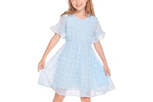 Flypigs Abiti Ragazze Carino Manica Lunga Casual Abiti da Principessa Elegante Chiffon Tulle Tutu Festa di Compleanno Abito Bambina 3-12 Anni