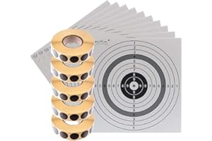 shoot-club Schusspflaster schwarz 19 mm selbstklebend - 10000 Stück auf 5 Rollen - inklusive 10 ShoXx. Zielscheiben 14 x 14 cm