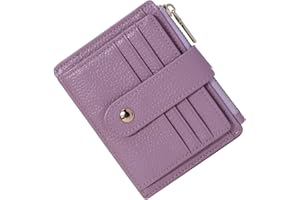 BTNEEU Porta Carte di Credito in Pelle RFID Blocco Portafoglio Sottile con Portamonete, Porta Carte di Credito con Cerniera, Portamonete Donna Piccolo Portafoglio Uomo Slim con 9 Slot Schede