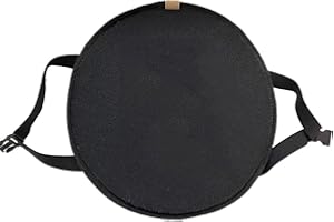 PING BU Kissen für Esszimmerstühle, rundes Sitzkissen mit rutschfester Schnalle, für Zuhause, Küche, Stuhl, Sitzmatte, Hocker, für drinnen (30 x 30 x 3 cm, schwarz)