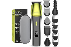 ‎AMURHEY 11-in-1 Haarschneider Herren Barttrimmer, Trimmer, Intimrasierer Haarschneidemaschine, Bodygroomer Set für Gesicht/Haare/Körper, 80 Min Laufzeitt, Geschenk Mann, inkl. Reiseettui