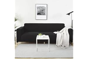 YUR Funda elástica de sofá de 2, 3, 4 y 5 plazas, funda de sofá extragrande, funda elástica de color sólido para sofá de cuero, esquina/sofá en forma de L