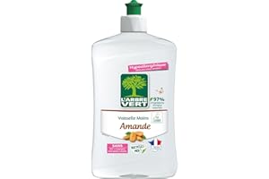 L'Arbre Vert Vaisselle Mains Ecolabel Amande - Hypoallergénique - 97% d'ingrédients d'origine naturelle - 500mL