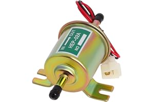 Universal Electric Fuel Pump 12V Low Pressure 4-7 PSI Inline Fuel Pump For Gasoline or Diesel Engine HEP-02A Motorcycle Carburetor ATV Trucks Boats By Gekufa