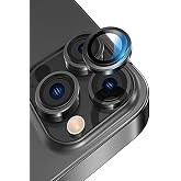 KZY İLETİŞİM Apple iPhone 12 Pro Al&uuml;minyum Alaşım Temperli Cam Kamera Lens Koruyucu - Siyah