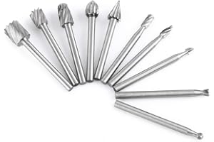 10-częściowy zestaw frezów 1/8" do obróbki drewna, narzędzie do rzeźbienia w drewnie, przewodowe narzędzie wielofunkcyjne, do szlifowania i polerowania