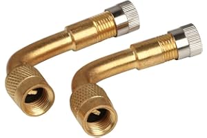 Liseng 2 valvole di Estensione per Pneumatici piegati a 90 Gradi, in Metallo, per Bicicletta, Scooter