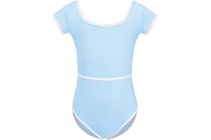 AOQUNFS Gymnastikanzug Mädchen Kurzarm Kinder Ballett Body Turnen Mädchen, BT03