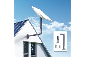 Starlink Long Wall Mount, EDUP LOVE Starlink Roof Mounting Kit, Starlink Internet Kit Satellite with Starlink Pole Mount Adapter, Support Starlink V2 Dish & High Performance