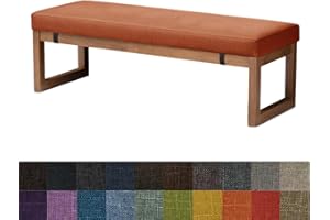 Kimgull Bench Cushions Indoor Sofa Lounge Couch Cushion Garden Seat Pad for Window Patio Swing Dining Room (110X35X5CM Orange)