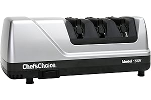 CHEF'S CHOICE Chef'sChoice - 0101500 101500 Chef'sChoice 15 XV Trizor Profi-Messerschärfer, 3,12 Karat, 100 Prozent Diamant-Schleifmittel, Stroppen, Präzisionsführung, Platinum EDG