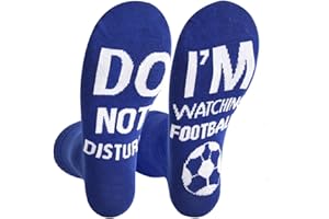 Dekzked Do Not Disturb I'm Watching Football Socks,Funny Socks Novelty Gifts for Men,Women,Teenager,Husband,Dad,Son,Football Lovers