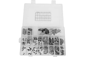 JECTSE 135 piezas 21 tipos de kit surtido de llaves Woodruff, kit surtido de hardware de llave de polea de volante de media luna, con caja para múltiples propósitos, buena durabilidad