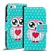 Produktbild iPhone 7 Muster Tasche Bookstyle, PU Leder Hülle bunt Motive, Handyhülle iPhone 7 Flip Case Wallet, Booklet Cover Brieftasche Etui Schutzhülle mit Kartenfächer, iPhone 7 (4,7 Zoll (11,9 cm)