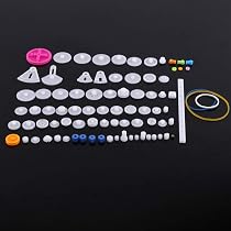 Kit D'engrenages De Broche De Moteur De Jouet 69 Types, Ensemble D'engrenages En Plastique, Kits De Vis Sans Fin De Courroie De Poulie, Support De