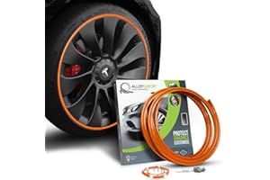 AlloyGator Protège-jantes Orange pour roues jusqu'à 19" | Convient à toutes les voitures | Compatible Tesla | Protège-jantes durable | Garde-jantes | Disponible en 15 couleurs