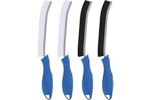 TQRR Brosse Toilettes WC - Brosses de Nettoyage à Poils Durs, Brosse Joint Carrelage Montage Mural, Outil de Nettoyage pour Évier de Cuisine, Baignoires (4, Bleu Lichen)