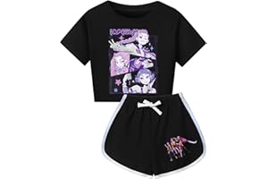 BCFSITNBH Tracksuit Kids T-Shirt and Shorts 2 Piece Outfit Summer Tracksuit Set Huntrix Huntr/X Anime Printed Suits for Boys Girls
