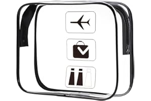 Oderra Beauty case Trasparente, TSA Borsa viaggio per il trasporto di liquidi, Beauty case Impermeabile per Cosmetici, Donna/Uomo