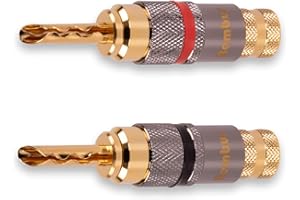 Rembus High End Bananenstecker | vergoldet | Tube | 4 Stück | BS-219