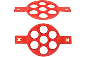 Belissy Moule Pancake, Moule Silicone Pancake, 2pcs Moulle en Silicone pour Pancake Non-Stick Oeufs Pancake Fabrication de moules for Le Bricolage Cuisine de Cuisson Accessoires de Cuisine