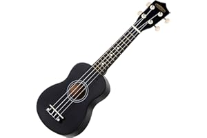 Classic Cantabile US-50 BK ukulele sopranowe - ukulele z 12 progami - płynnie działający mechanizm gitarowy - białe struny nylonowe - czarne