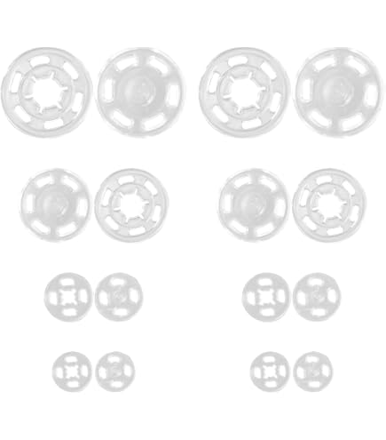 SJZBIN 100 Bottoni A Pressione In Acciaio Inox Color Argento, Resistenti, Per Jeans, Giacche, Vestiti, Borse, Pelle, Fai Da Te - 8