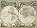 Produktbild Bild auf Leinwand mit Keilrahmen Jan Blaeu Nova et accuratissima Totius Terrarum Orbis Tabula, 1664 40x30 CM