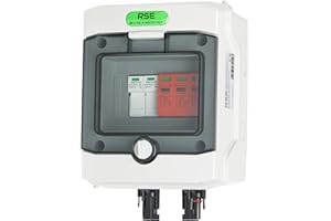 RSE Caja de conexión solar IP65 fotovoltaik AC DC 1 – 2 TRINGS, protección contra sobretensión, variantes, 1ª CC 1 cadena 6 PLE T2 1000 V