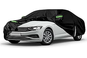 DRISUBT Autoabdeckung Kompatibel mit VW Passat 2005-2023, Wasserdicht Vollgarage Atmungsaktiv Autoplane für Regen Sonne Staub Schutz mit Reißverschluss