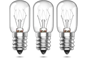 BrightWish Ampoule Four E14 25W 300 Degré, Ampoule E14 Blanc Chaud 2700K, Lampe de Sel, Ampoule Frigo, Micro Ondes, 3 Pièces, 230/240V