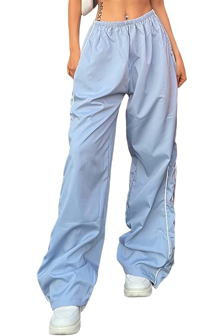 Pantaloni Cargo Per Ragazze A Vita Alta Con Coulisse - Vestibilità Comoda E Larga, Tasche Pratiche, Misto Cotone - copertina