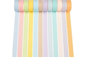 YUBX Washi Tape Set 12 Rolka Taśma ozdobna 15 MM Szeroka tęcza