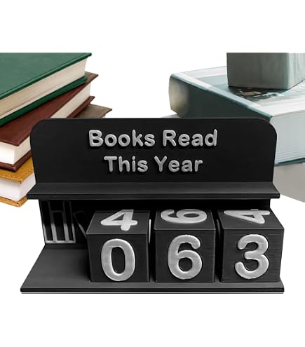Compteur De Livres En Bois « Read This Year » - Tracker De Lecture Personnalisable à Suspendre - Décoration Pour Bibliophiles - 3