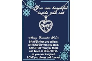 BNQL Sweet 15 Gift for Girls 15th Birthday Necklace Happy 15th Birthday Gift 15 Year Old Girl Birthday Gift Jewelry Necklace