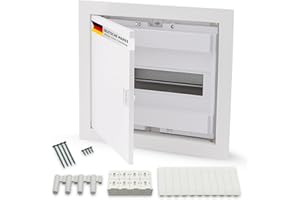 INTRATEC 100% SHOPPING Intratec Sicherungskasten Unterputz [IP 40] erhältlich mit 1, 2, 3, 4 und 5 Reihen - mit Metalltür | Stromkasten | Verteilerkasten Unterputz | Elektroverteiler | Verteilerschrank | Schaltschrank